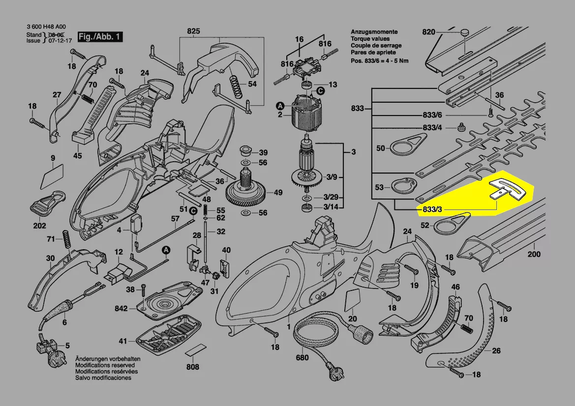 Protection contre-coup réf. 2 601 020 016 BOSCH